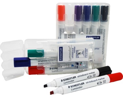 Staedtler Whiteboard Markers - Round Wallet of 4
